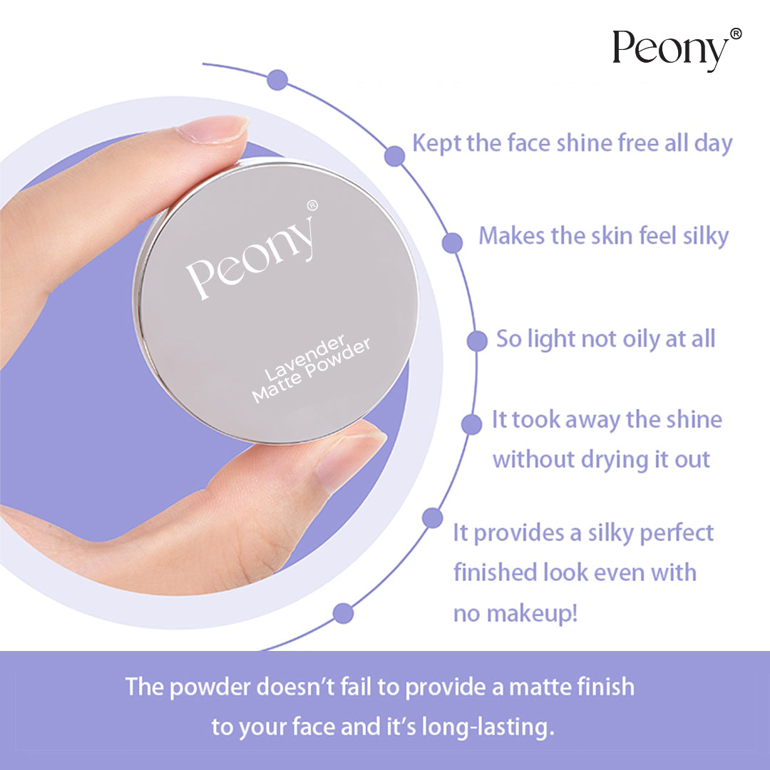 Peony Lavender Matte Gel Compact – Oil-Control Setting Compact