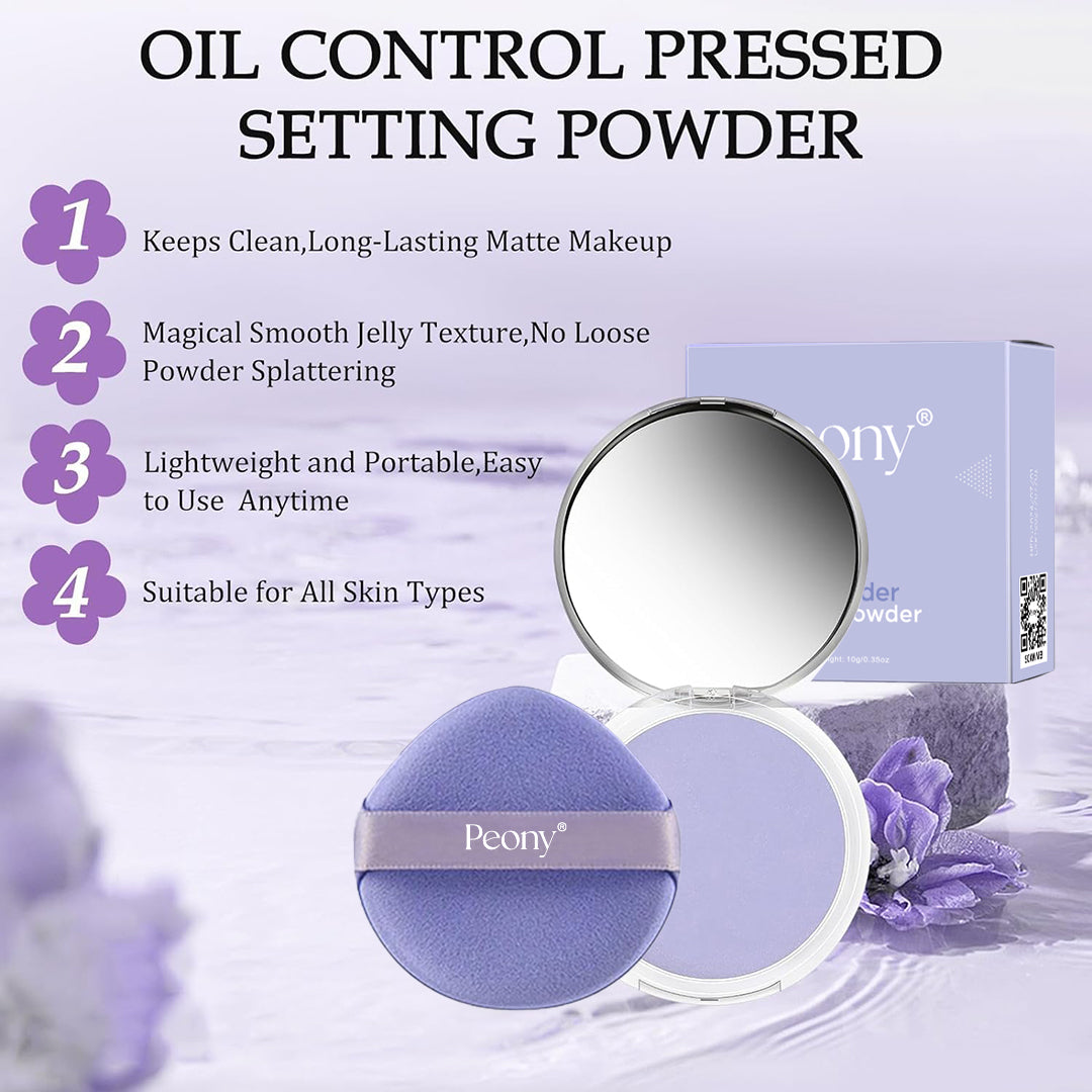 Peony Lavender Matte Gel Compact – Oil-Control Setting Compact