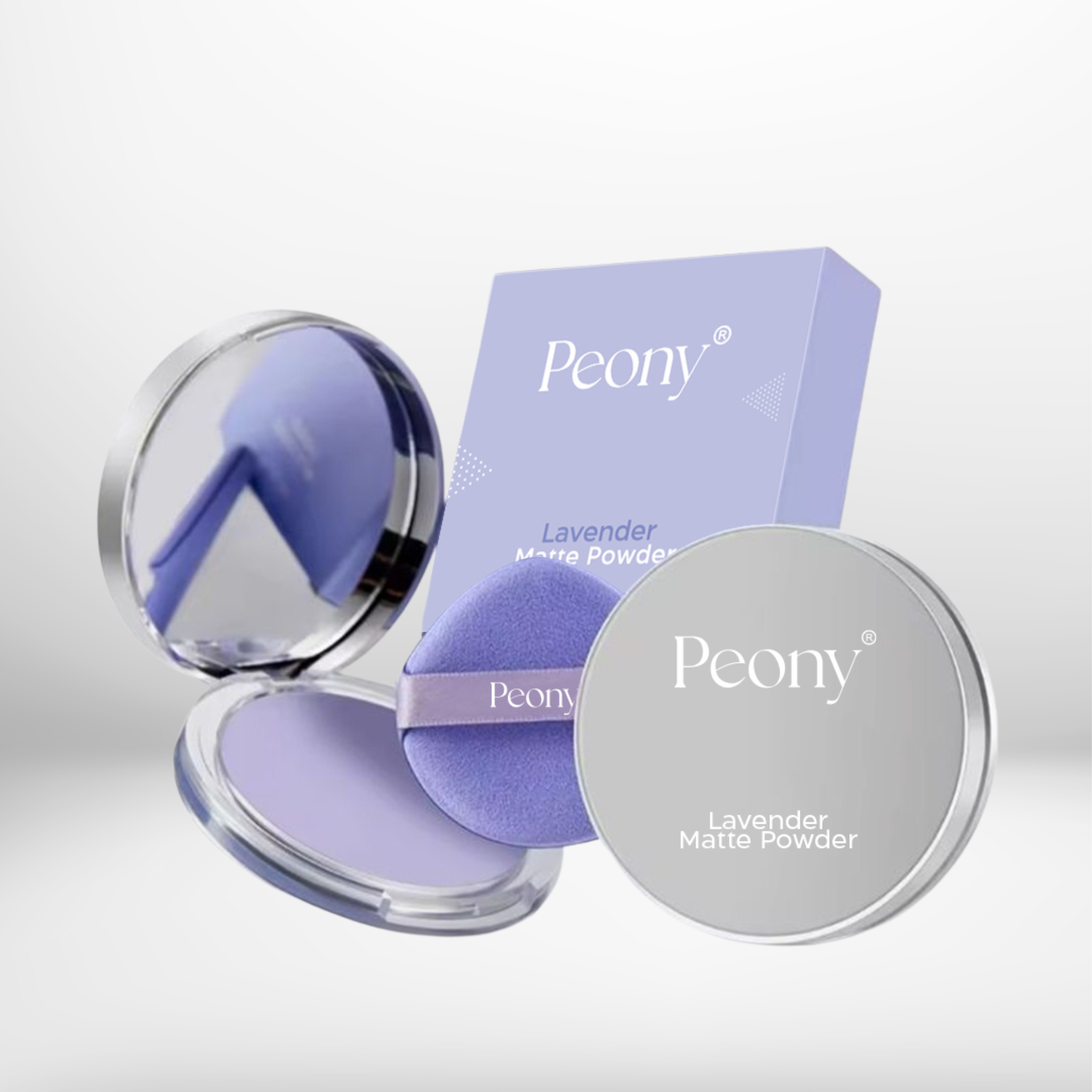 Peony Lavender Matte Gel Compact – Oil-Control Setting Compact