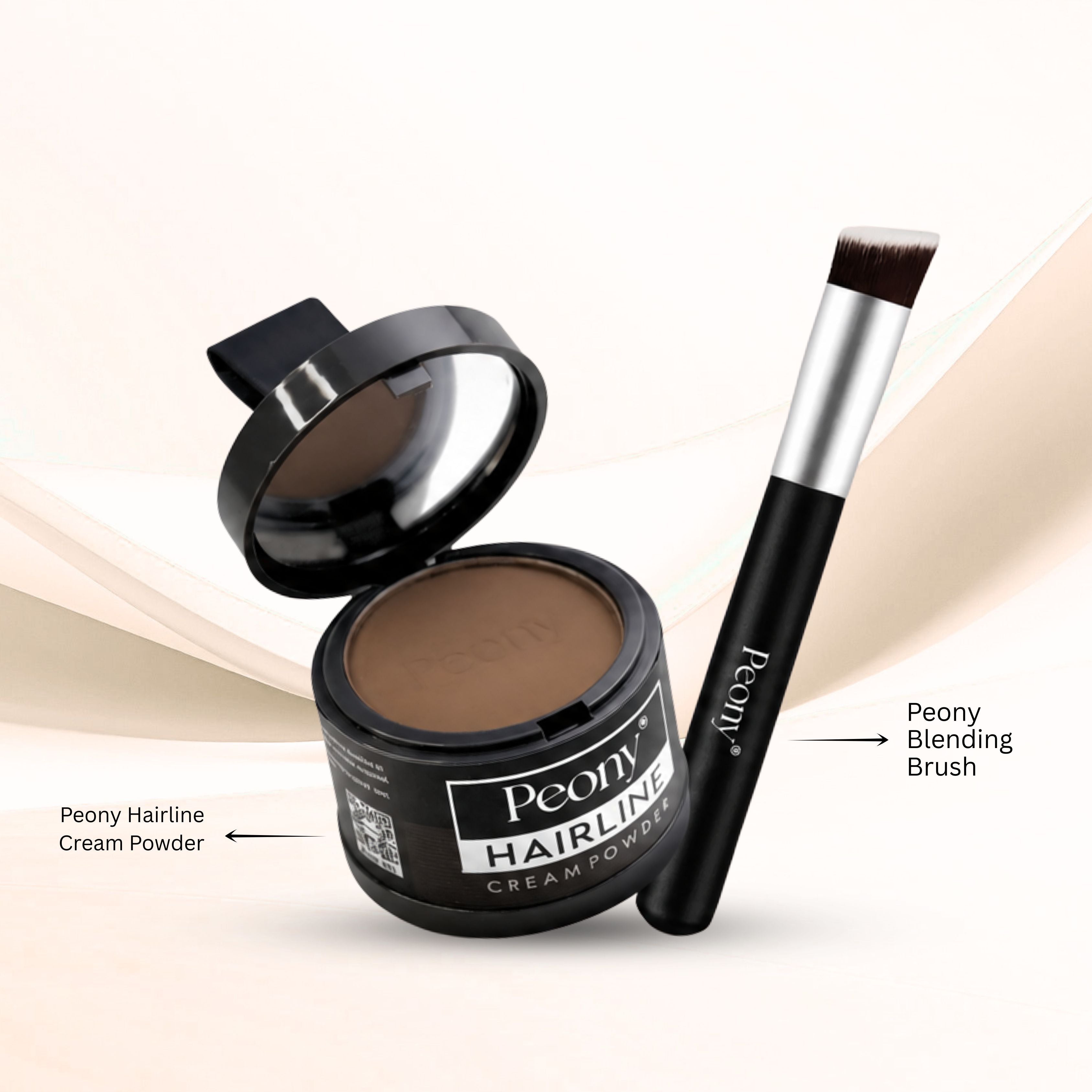 Peony Hairline Creamy Powder + Puff & Blending Brush